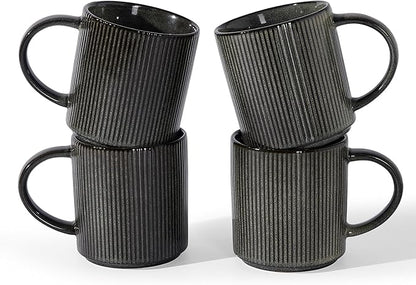 famiware Coffee Mug Set for 4, Star 16 oz Catering Mugs Cup Set by Famiware