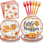 96 Pcs Chicken Nugget Themed Party Decorations, Serves 24 | Chicken Nugget by Greencian