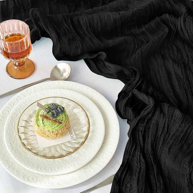IVAPUPU Black Table Runner 120 Inches - Image 6