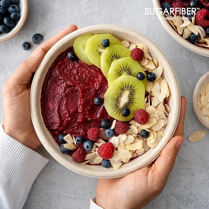 16oz Compostable Paper Bowls Disposable Round Natural Soup Bowls, Biodegradable - Image 5