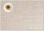Placemats Set of 6 - Easy Clean Woven Vinyl Placemat for Dining Table, Indoor/Outdoor Place Mats, Washable PVC Table Mats（Beige）