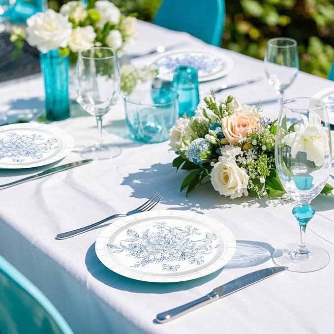 WRAPAHOLIC 25Pcs Floral Paper Plates - Image 6