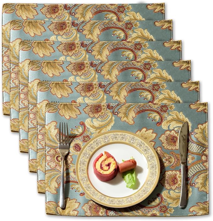 Extra Luxury Dinner Placemats Set of 6, by NYSMXF