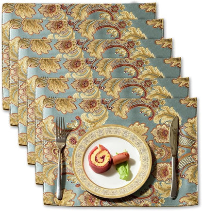 Extra Luxury Dinner Placemats Set of 6, by NYSMXF