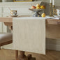 Burlap Style Farmhouse Table Runner, 14x48 Inches Cream | Thick Durable Fabric by ZEEMARTONLINE