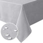 H.VERSAILTEX Linen Textured Table Cloths 54 x 70 Inch Premium Solid Tablecloth Spill-Proof Waterproof Table Cover for Dining Buffet Feature Extra Soft and Thick Fabric Wrinkle Free, Grey