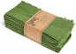 ACCENTHOME Olive Green Cotton Linen Napkin Set of 12 18x18 inch Dinner Napkins - Washable Soft Premium Hotel Quality Reusable Hemmed Edges Napkins Perfect Table Linens for Family Dinners, Weddings