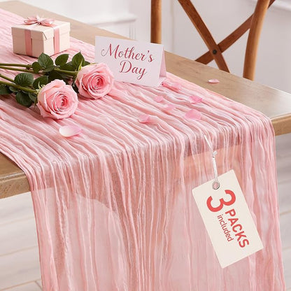 Pureegg 3-Pack Cheese Cloths Table Runner, Baby Shower, Wedding and Farmhouse by Pureegg