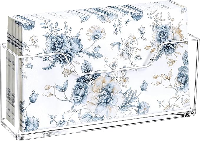 Kordory Clear Acrylic Vertical Guest Towel Holder, Medium Napkin Holder | by Kordory