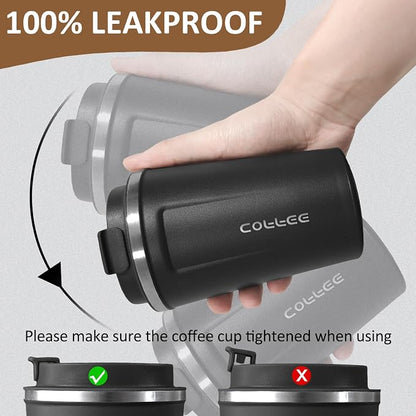 4 Pack Travel Coffee Mug 12oz Insulated Coffee Cup - Image 4