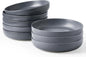famiware Milkyway 33 oz Pasta Bowls Set of 8, Matte Dark Charcoal | Double by Famiware