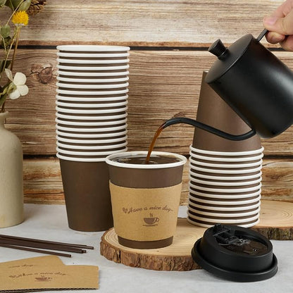 LITOPAK 100 Pack 10 oz Coffee Cups - Image 3