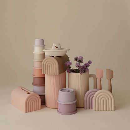 mushie Stacking Cups Toy 8pcs | Made in Denmark - Image 7
