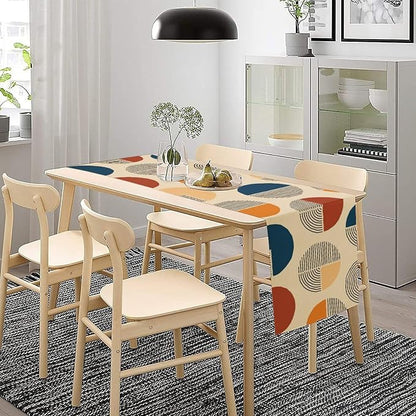 Abstract Mid Century Table Runner Sun Geometric Arch Minimalisted Modern Trendy - Image 3