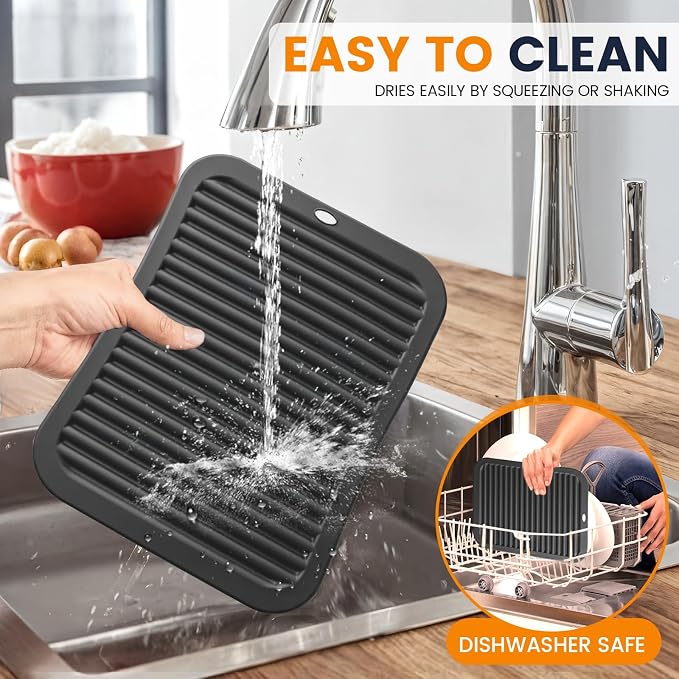 Silicone Trivet Mats 2 Heat Resistant Pot Holders Multipurpose Non-Slip Hot Pads - Image 6