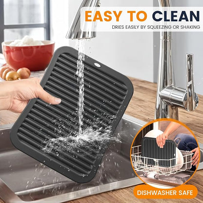 Silicone Trivet Mats 2 Heat Resistant Pot Holders Multipurpose Non-Slip Hot Pads - Image 6