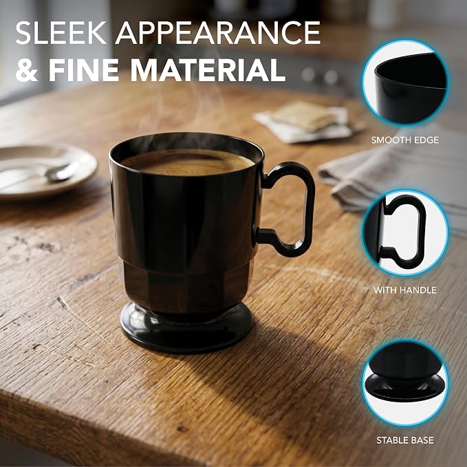 Party Essentials 8-Ounce Hard Plastic Coffee Cup/Tea Mug - Image 5