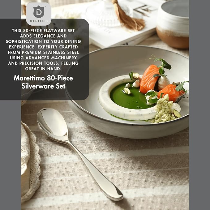 Silverware Set for 16 | 18/10 Stainless Steel Flatware Set | Mirror Finish - Image 2