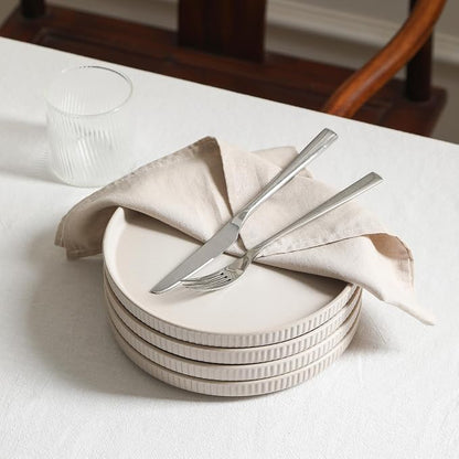 Stone Lain Haven Modern Stoneware 4 Piece Dinner Plates Sets, Dish Set - Image 2