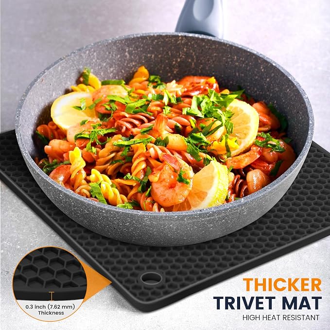 Silicone Trivet Mats 4 Heat Resistant Pot Holders Multipurpose Non-Slip Hot Pads - Image 4