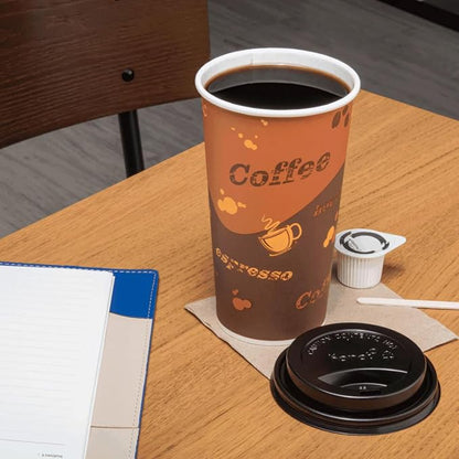 Karat 20 oz Paper Hot Coffee Cups Disposable, Leak-Resistant Double Poly-Lined - Image 7