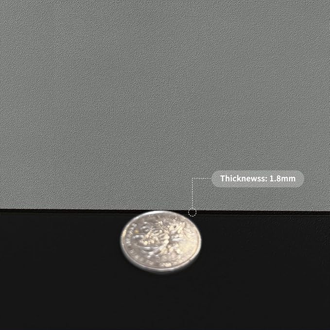 Leather Table Pad,1.8mm Thick,40x72 Inch,Dining Table Pad,Table Pads for Dining Room Table Rectangular,Table Protectors for Rectangle Tables,Dining Table Cover(Black+Gray,40x72)