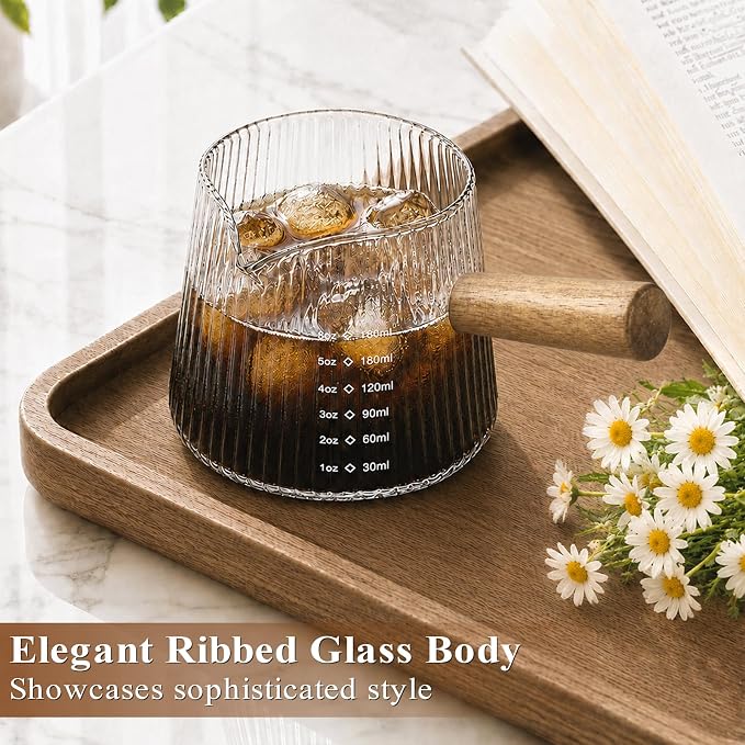 6OZ Espresso Shot Glass Cups Coffee Measuring Cup Coffee Bar Accessories | - Image 2