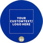 50 Round Foam Bud Coasters Pack, 4 inch - Customizable Text, Logo - PU Foam, Party Favor - Royal Blue
