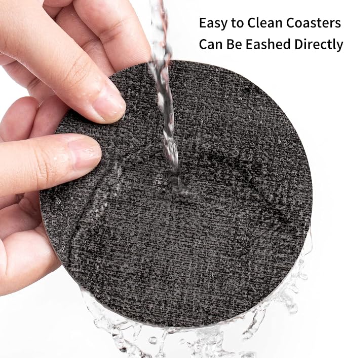 Faux Leather Drink Coasters - Image 4