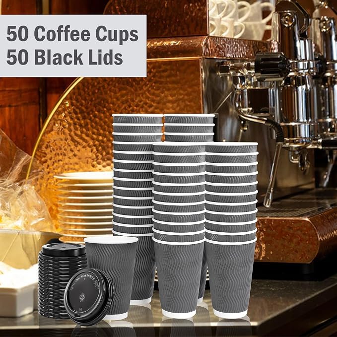 Lamosi 500 Pack - 16 oz Insulated Disposable Coffee Cups - Image 5