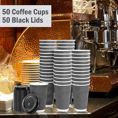 Lamosi 500 Pack - 16 oz Insulated Disposable Coffee Cups - Image 5