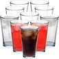 DISCOUNT PROMOS Beer Pint Glasses 16 oz. Set of 10, Bulk Pack - Heavy Duty Glassware for Restaurant, Thick Base and Walls, Stackable - Clear