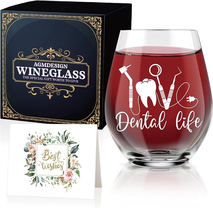 AGMDESIGN Dental Life Funny Wine Glass by Unknown