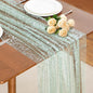 SiinvdaBZX 4 Pcs Sage Green Sheer Tulle Table Runner 120 Inch/10 Ft Long | by SiinvdaBZX