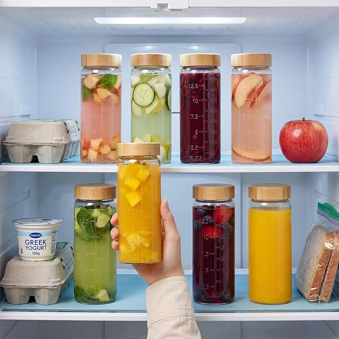 16 oz Round Glass Juice Bottles - Image 7