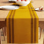 Encasa XO Table Runner, Yarn Dyed Ribbed Cotton 13"x72" | Ladder Yellow by EncasaXO