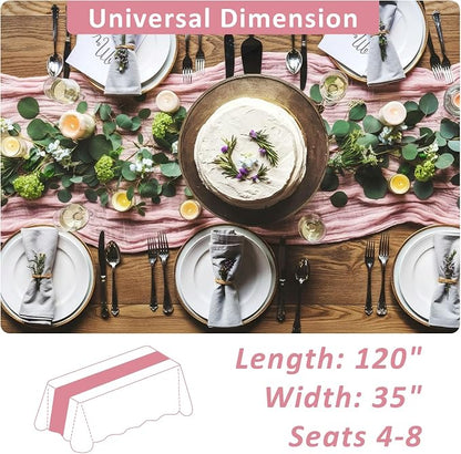 Cheesecloth Table Runner, 120 Inch 10 FT, Dusty Pink | 1 Pack, 35x120 Inches - Image 4