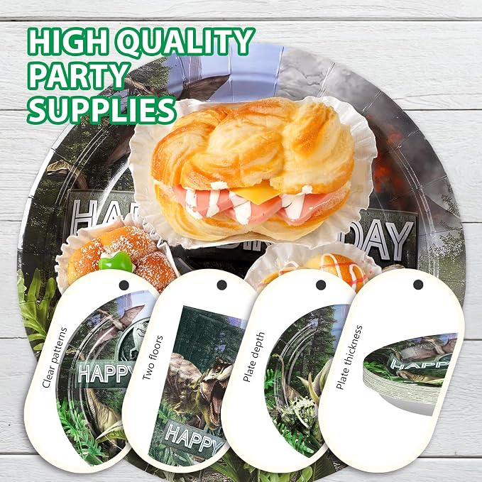 96Pcs Dinosaur Birthday Party Decorations - Image 3
