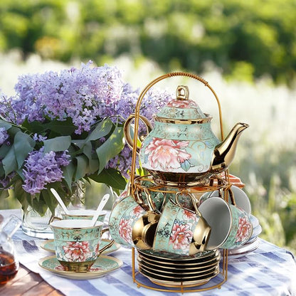 Zhehao 20 Pcs Porcelain Tea Set - Image 4