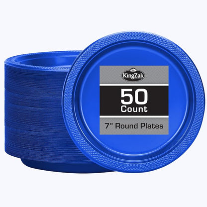 Blue Plastic Plates 7 Inch by HannaKSignature