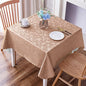 Smiry Square Table Cloth, Waterproof Heavy Duty Vinyl Tablecloths, Wipeable Washable Table Cover for Kitchen and Dining Room (Tan, 54" X 54")