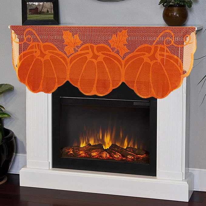 Fall Thanksgiving Decorations Mantle Scarf by Camlinbo