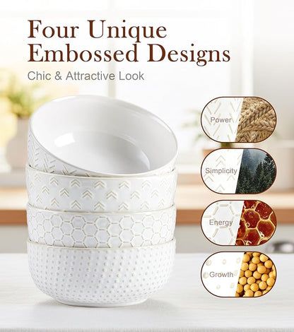 Lareina Cereal bowls 26 oz, Ceramic Soup Bowl - Image 6