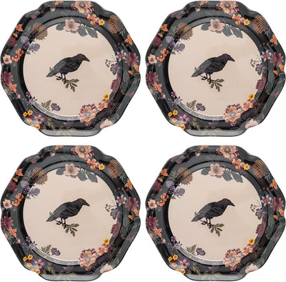 Karma, 8.75 inches Melamine Salad Plates Set of 4, Reusable Dishwasher Safe by KarmaGifts