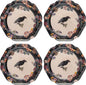 Karma, 8.75 inches Melamine Salad Plates Set of 4, Reusable Dishwasher Safe by KarmaGifts