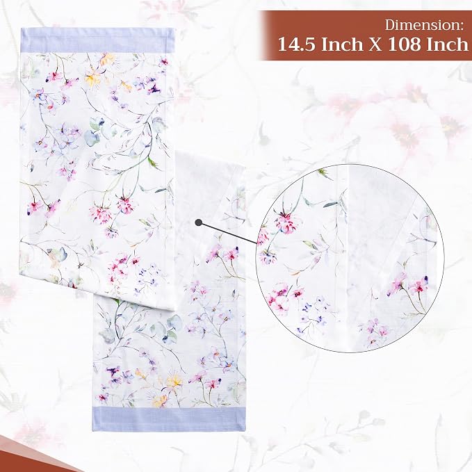 Maison d' Hermine Table Runner 100% Cotton 14.50" x 108" | Table Runners 108 - Image 4