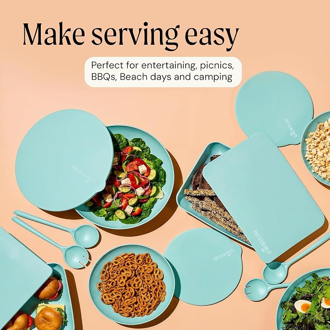 Salad Servers - Spoon and Fork Serving Set, Certified Recycled Food-Safe Plastic - Image 6