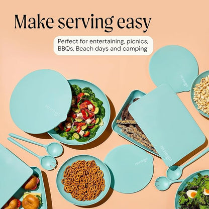 Salad Servers - Spoon and Fork Serving Set, Certified Recycled Food-Safe Plastic - Image 6