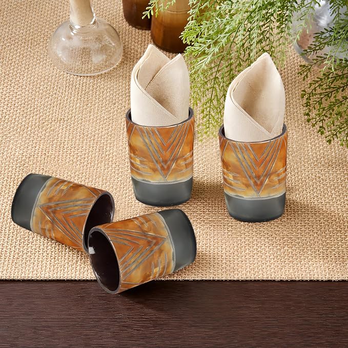Handicrafts Home Viking Horn Shot Glasses Set of 4, Handmade Natural Ox Horn - Image 7