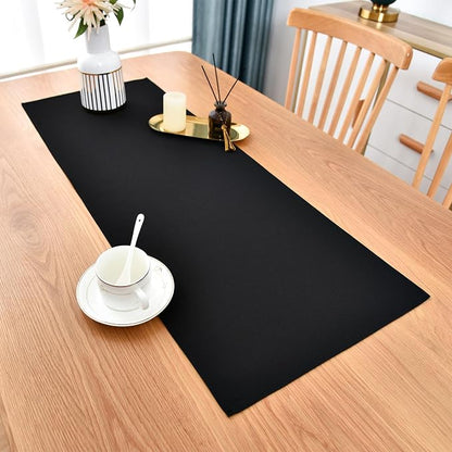 Farmhouse Black Table Runner Small Short Table Runners 36 Inches Coffee Table - Image 2